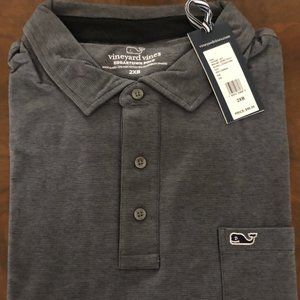 Vineyard Vines Mens Jersey Polo Seawall Edgartown - Gray Harbor, Size: 2XB